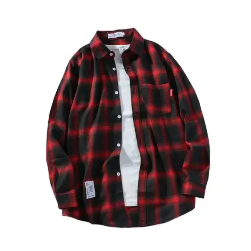 Ins Plaid Loose Chic Long Sleeve Shirt