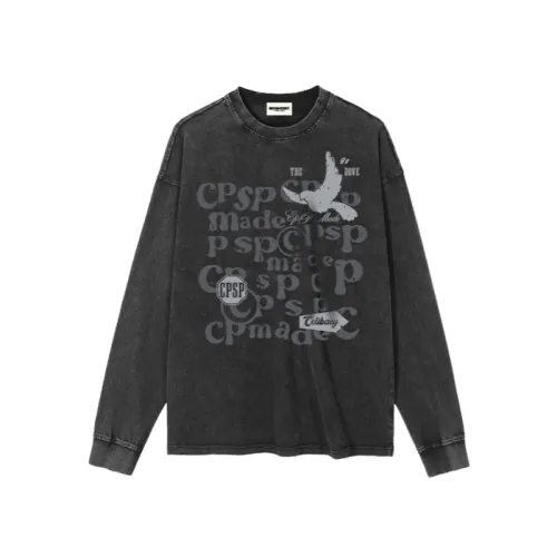 Text Printing Long-sleeved T-shirt