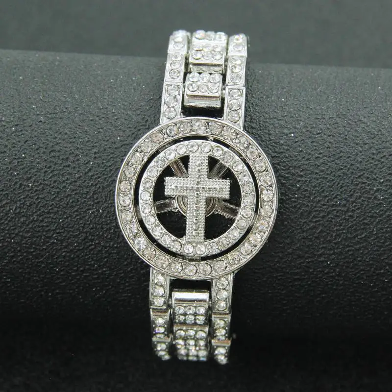 Hip Hop Rotatable Cross Bracelet Cubac-2