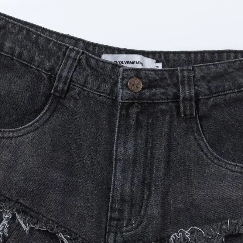 Retro Washed Loose Straight Jeans-4
