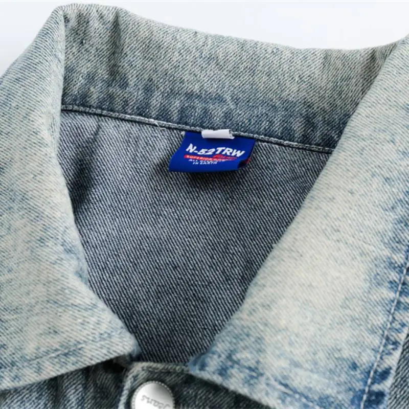 Spring Dressed Washed Denim Jacket-2