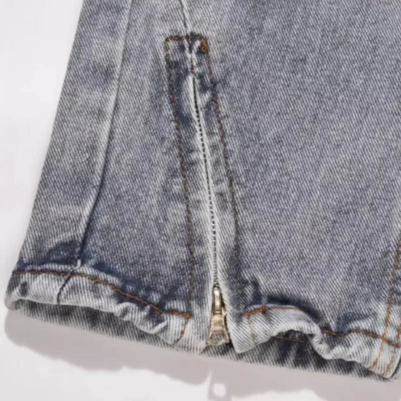 Loose Fitting Vintage Straight Leg Jeans-5