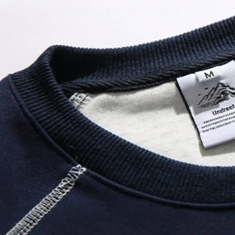 Velvet Raglan Sleeve Color Matching Printed Round Neck Pullover Sweatshirt-7