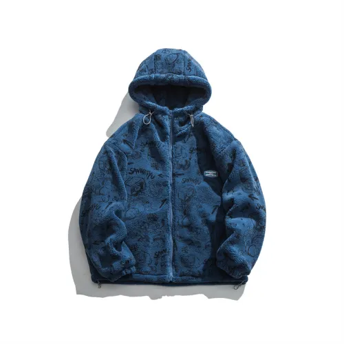 Full Printed Hooded Cotton Coat