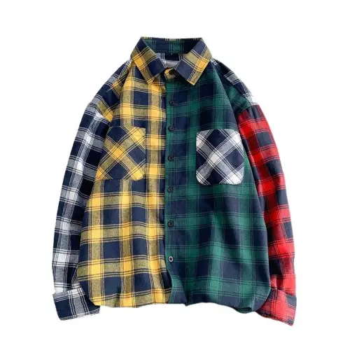 Loose Trendy Checkered Shirt