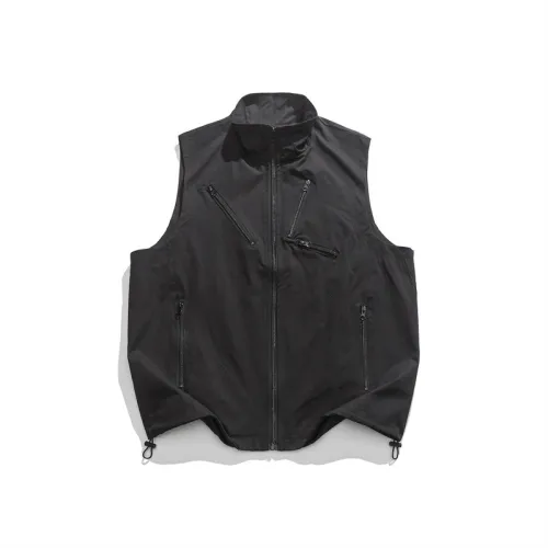 Zippered Stand Collar Utility Vest