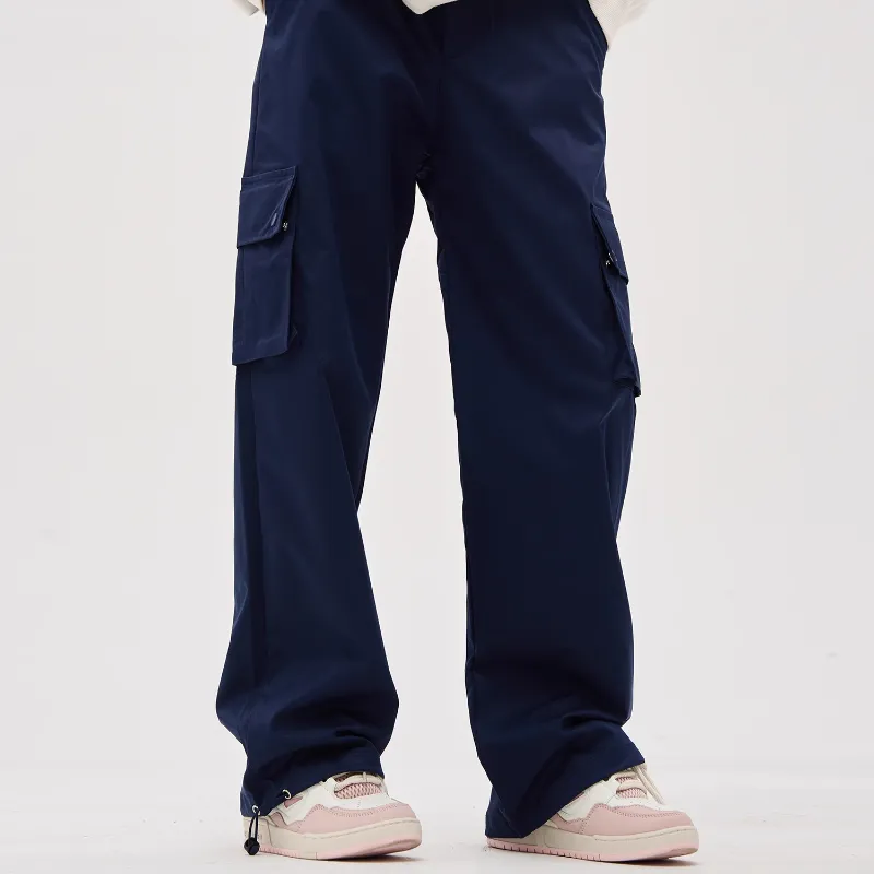 Retro Simple Loose Cargo Pants-2