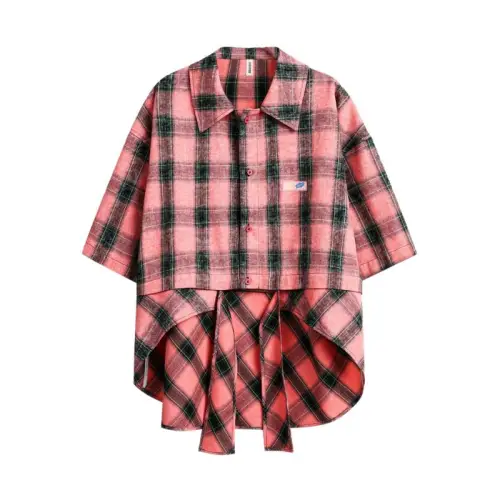 Trendy Detachable Plaid Shirt