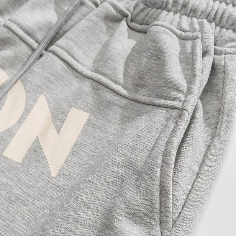 Loose Letter Print Beach Shorts-7