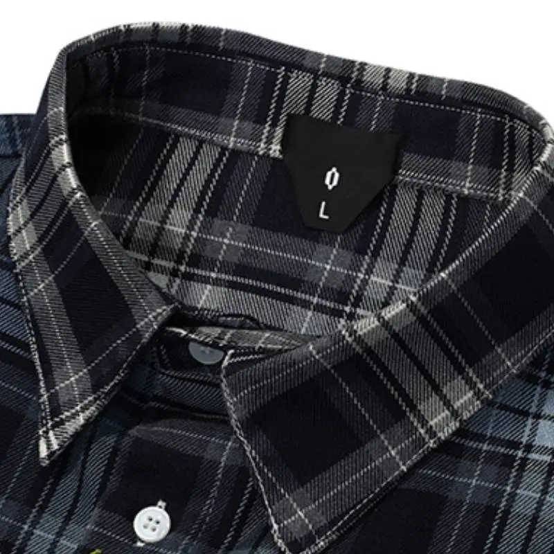 Classic Retro Long Sleeve Spray painted Shirt-5