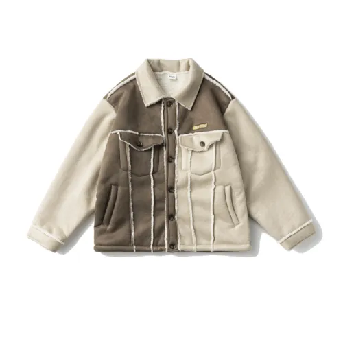 Lapel Embroidered Cotton-padded Jacket