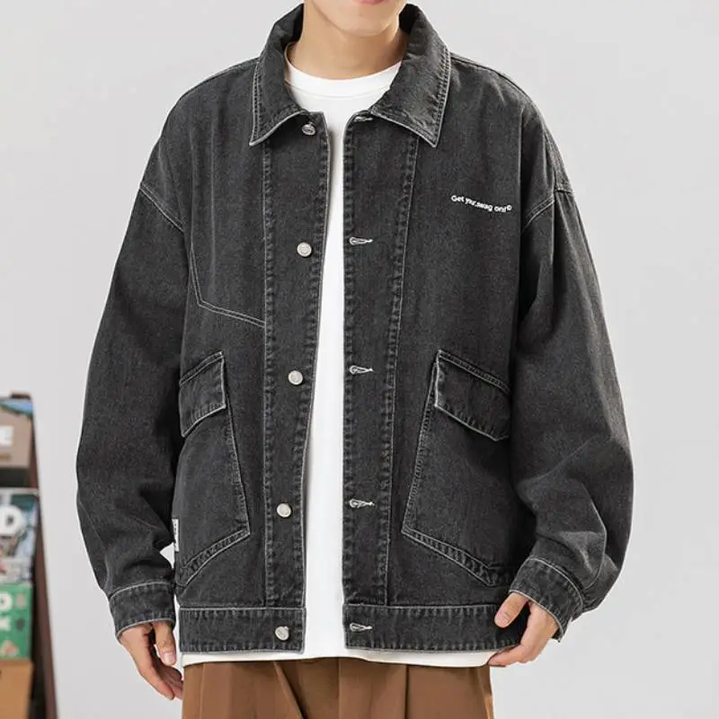 Street Vintage Washed Loose Denim Jacket-7
