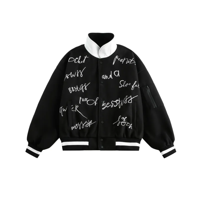 Fashion Embroidered Loose Jacket-0