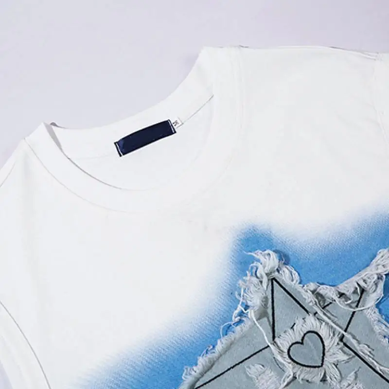 Trendy Brand Loose Patch Graffiti T Shirt-2
