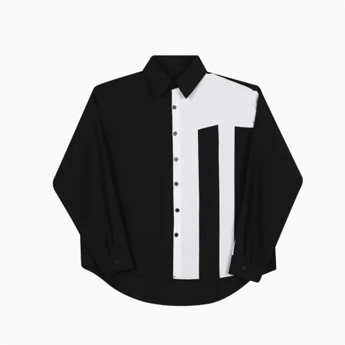 Trendy Black And White Shape Jacket