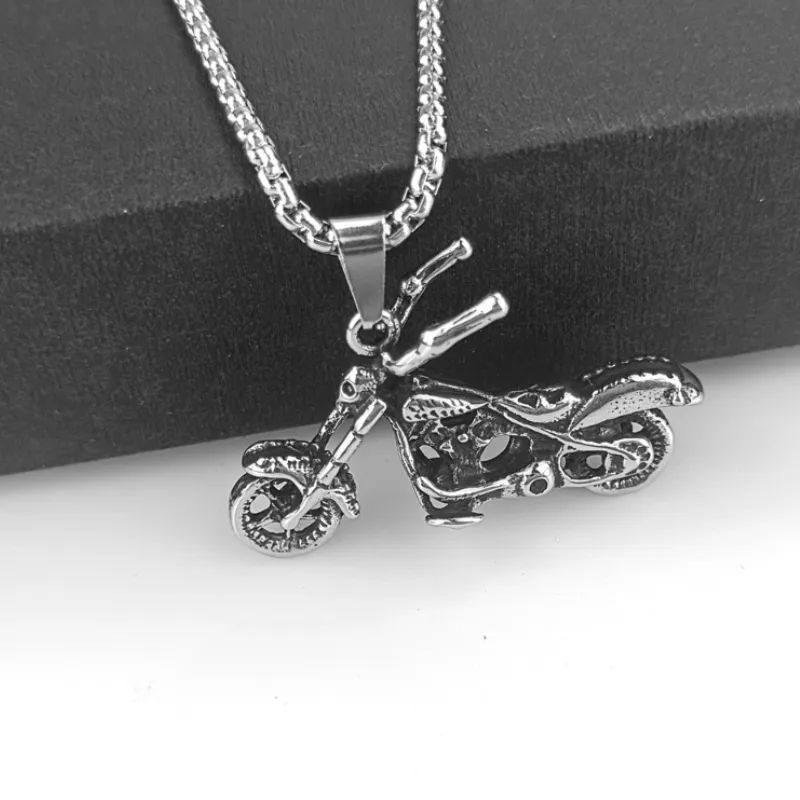 Stainless Steel Motorcycle Necklace-5