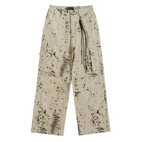 Loose Straight Tiger Pattern Camouflage Pants Multifunctional Pocket