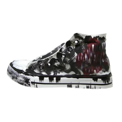 High-Top Hand-Painted Graffiti Canvas Shoes