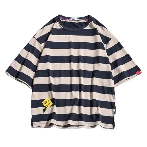 Striped Large Size T-Shirt