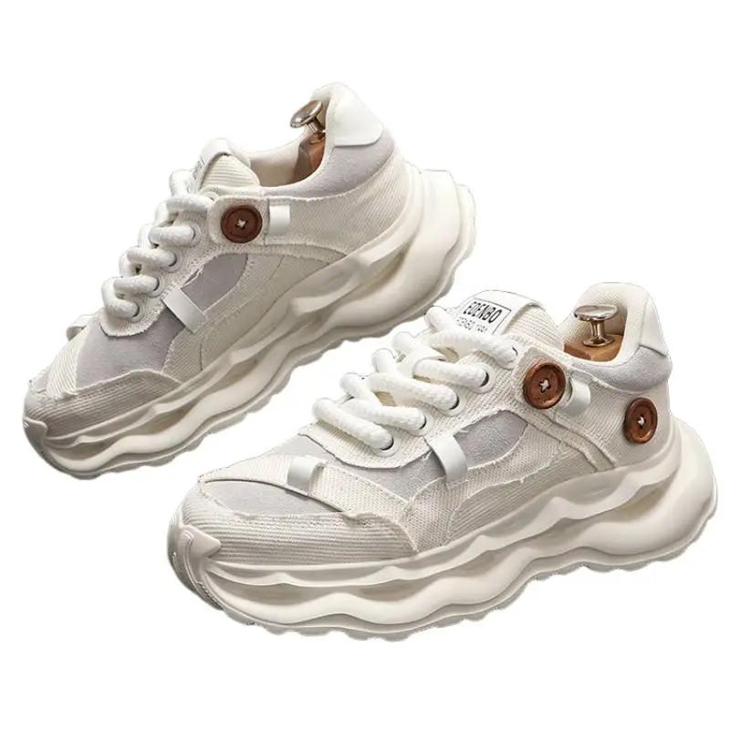 Soft Bottom Contrast Color Casual Shoes-3