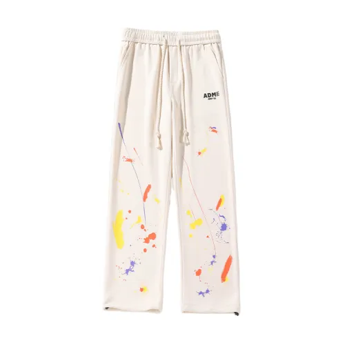 White Bottom Large Size Graffiti Sweatpants