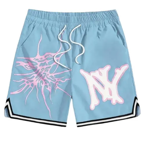 Drawstring Beach Pattern Shorts