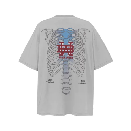 Hip-hop Letter Skeleton Short-sleeved T-shirt