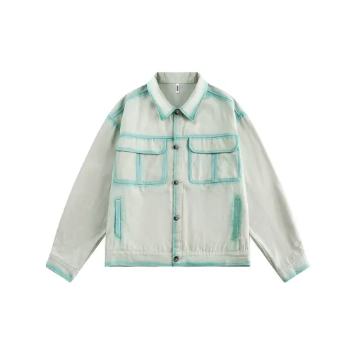 Green Spray Denim Coat