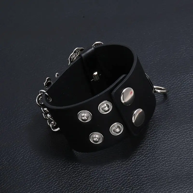 Punk Leather Bracelets Cubac-1