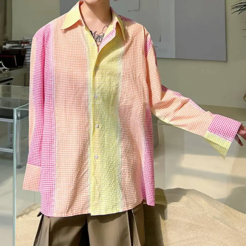 Casual Rainbow Long Sleeved Shirt-1