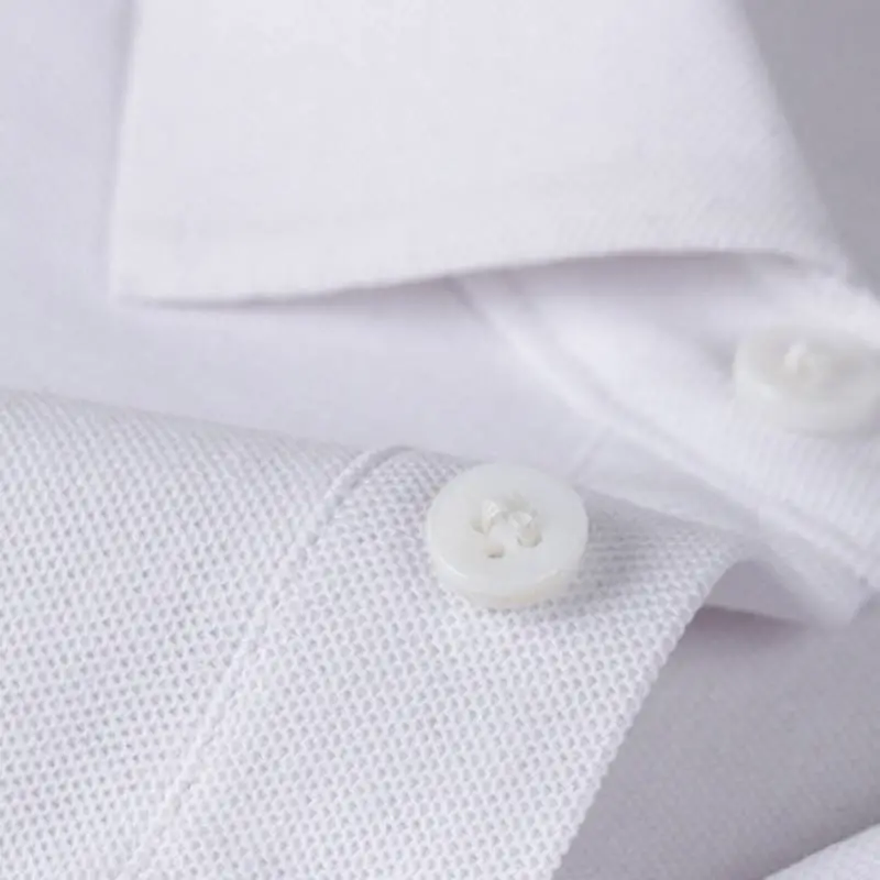 Short sleeved Embroidered Cotton Lapel T shirt-7