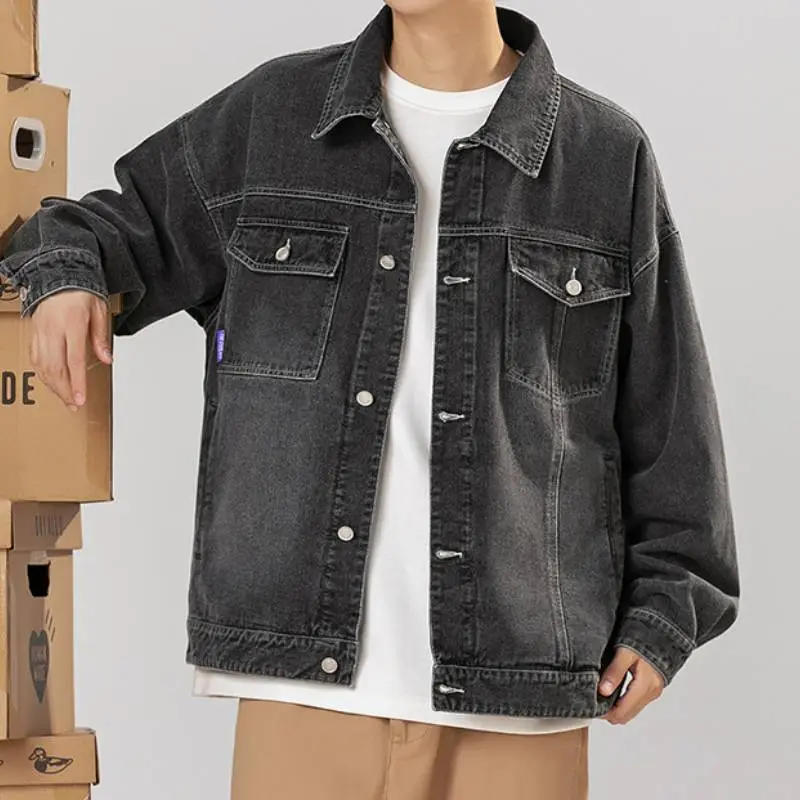 Trendy Brand Vintage Washed Denim Jacket-8