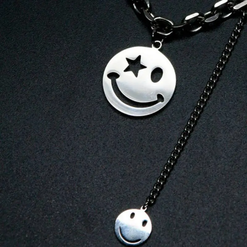 Smiley Face Pendant Necklace-2