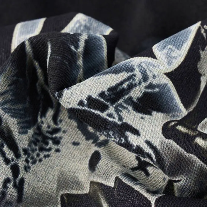White Printing Cotton T Shirt-5
