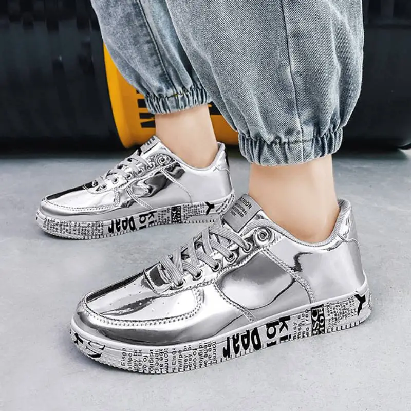 Trendy Casual Leather Skateboarding Shoes-7