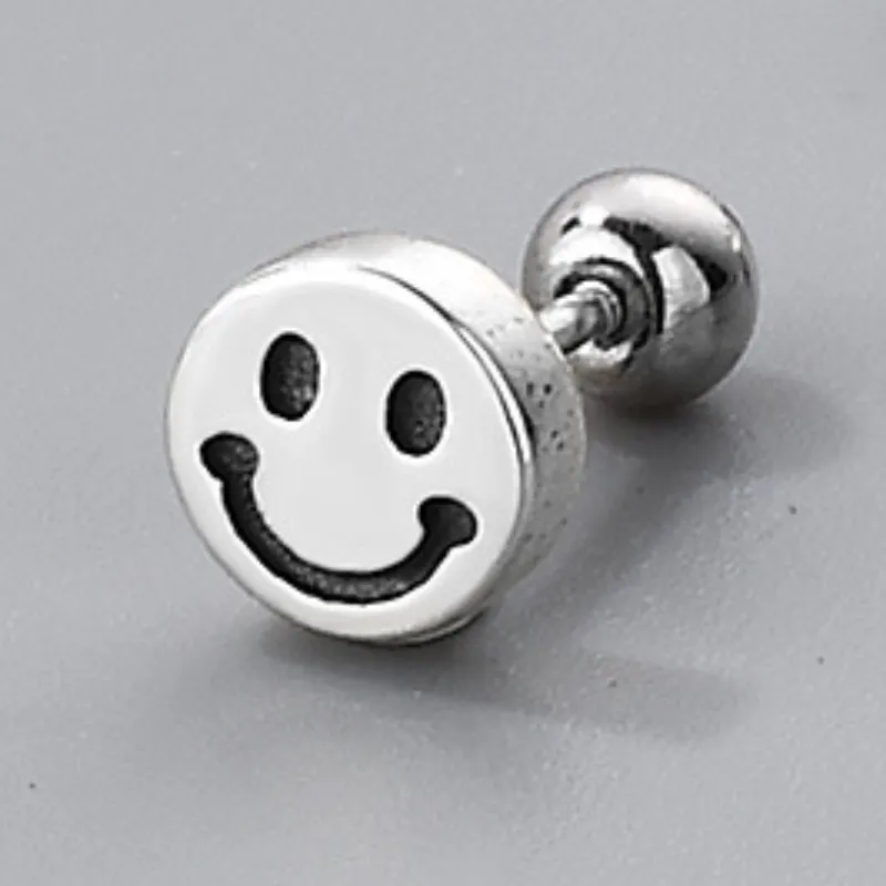 Mini Smiley Face Earrings-4