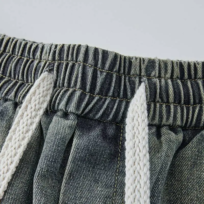 Trendy Washed Denim Shorts-4