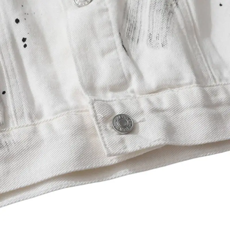 Splash Ink Tie Dye Casual Loose Multi Pocket Lapel Jacket-2