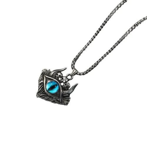 Retro Devil's Eye One Read Magic Trend Stainless Steel Pendant Spot Necklace