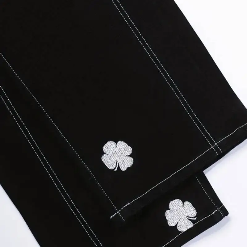 Graffiti Stitching Letter Trousers-5