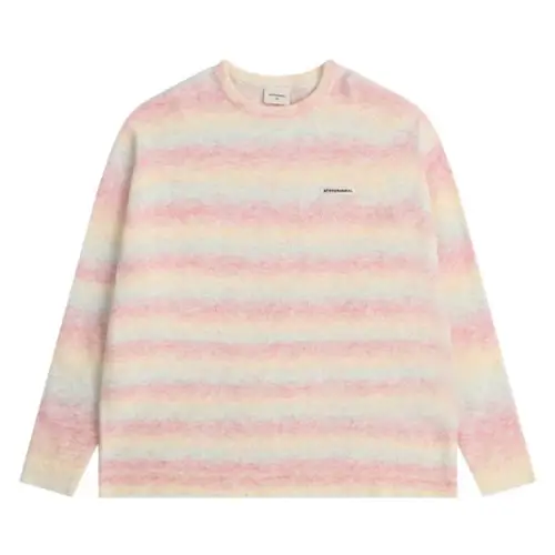 ATRY Striped Loop Wool Rubber Label Sweater