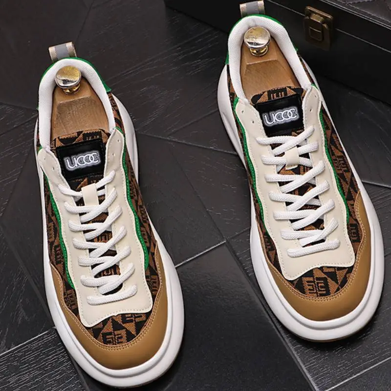 Retro Colorblock Printed Embroidered Trendy Shoes-9