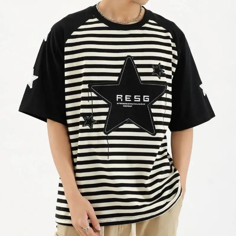Embroidered Striped T Shirt-2