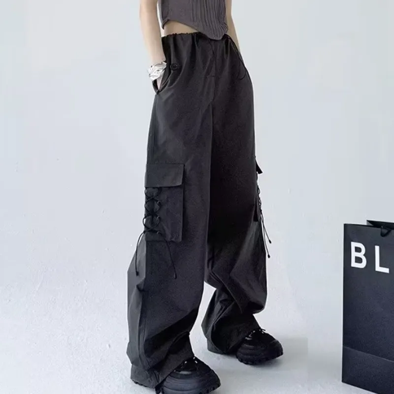 Casual Fashion Straps Pants-1