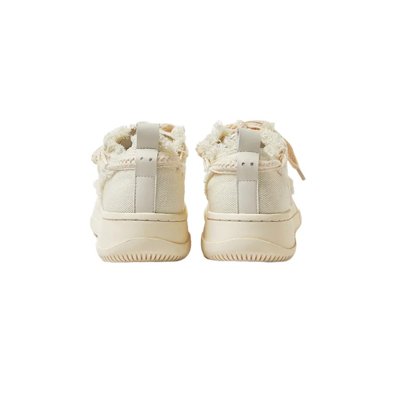 Breathable Canvas Open Smile Board Shoes-3