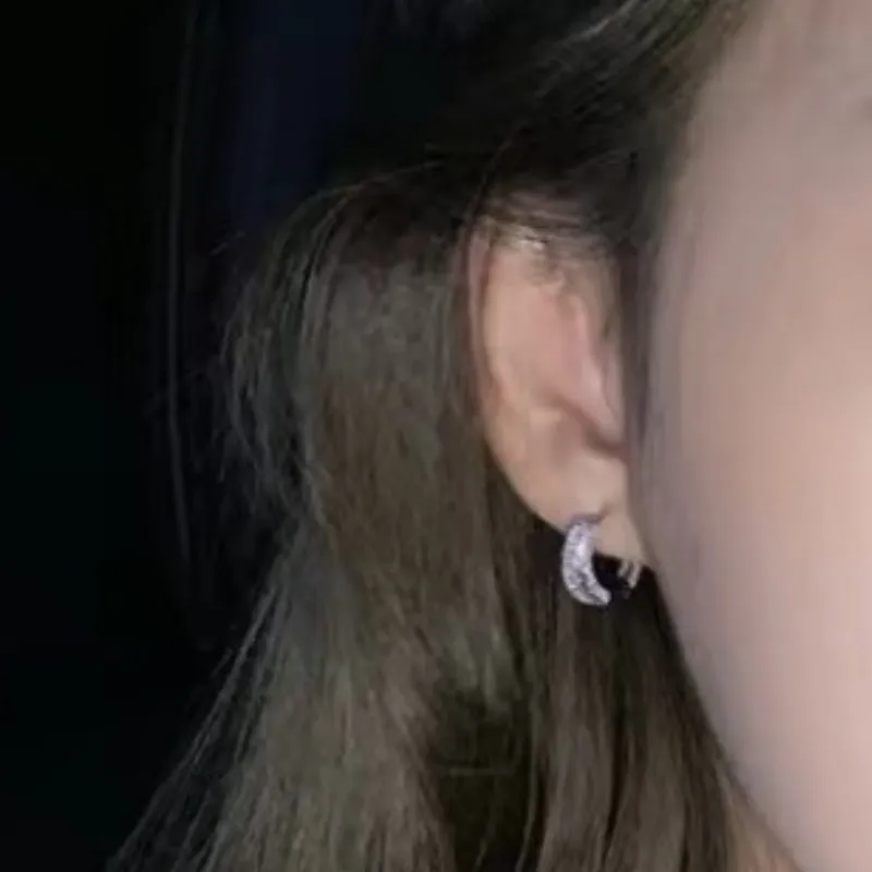 Versatile Zircon Silver Earrings-2