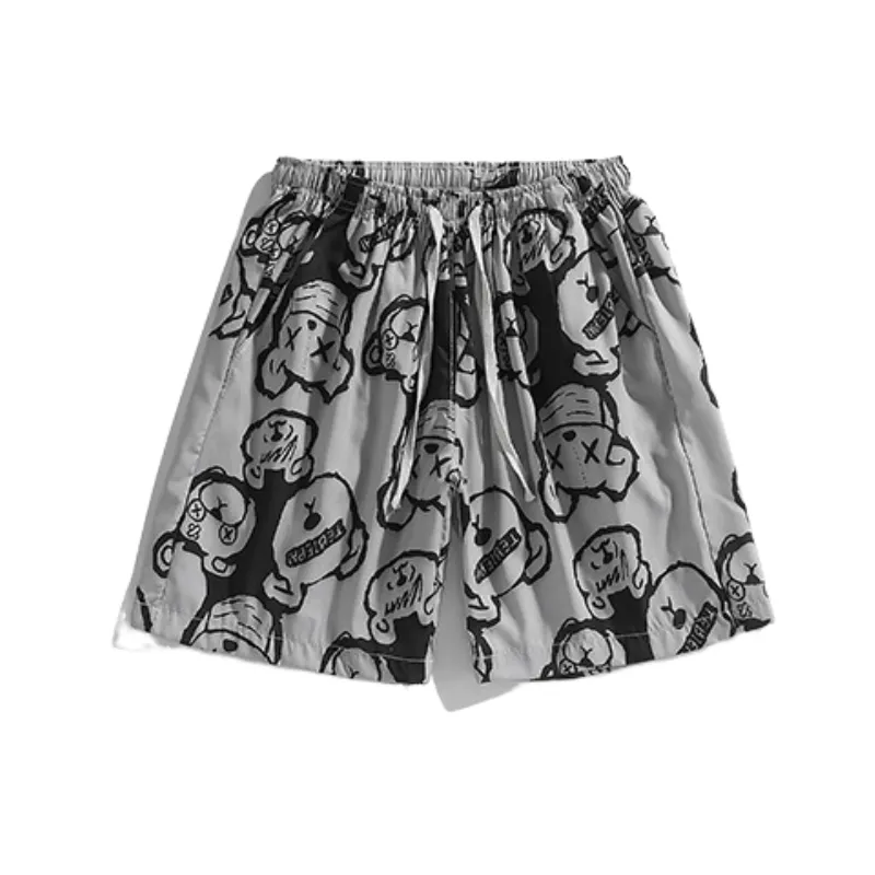 Trend Loose Quick Drying Printed Casual Shorts-0