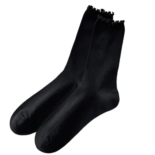 Cute Plain Mid-Calf Sock