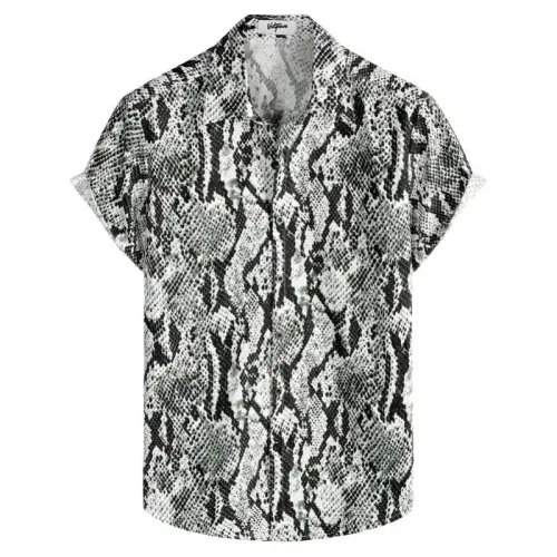 Printed Hawaiian Short-Sleeve Shirt