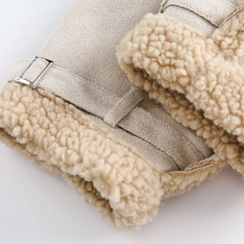 Retro Lambswool Thickened Cotton padded Jacket-7